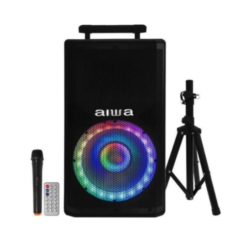 PARLANTE ACTIVO AIWA AW-TSP12K MMEDIA C/TRIPODE C/R 800W C/ MICR