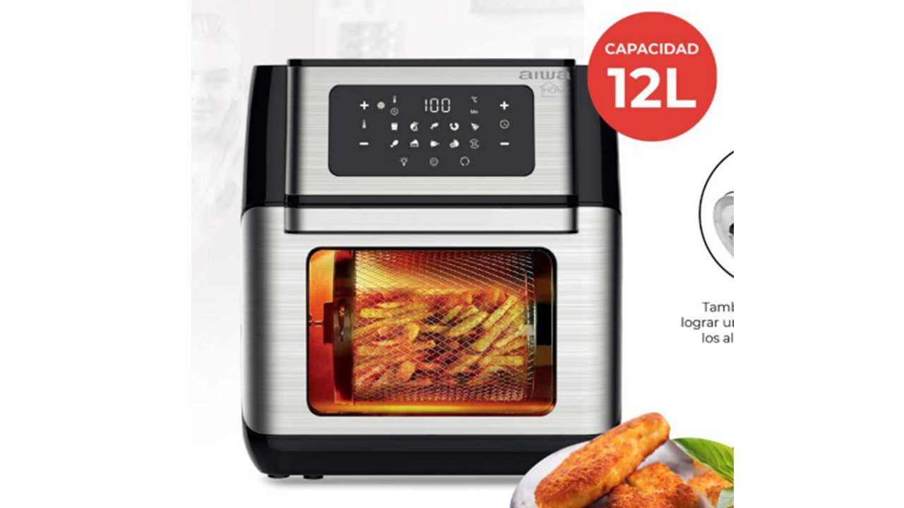 FREIDORA AIWA AW-OT10 HORNO.DIGIT S/ACEITE 1500W - 12LTS