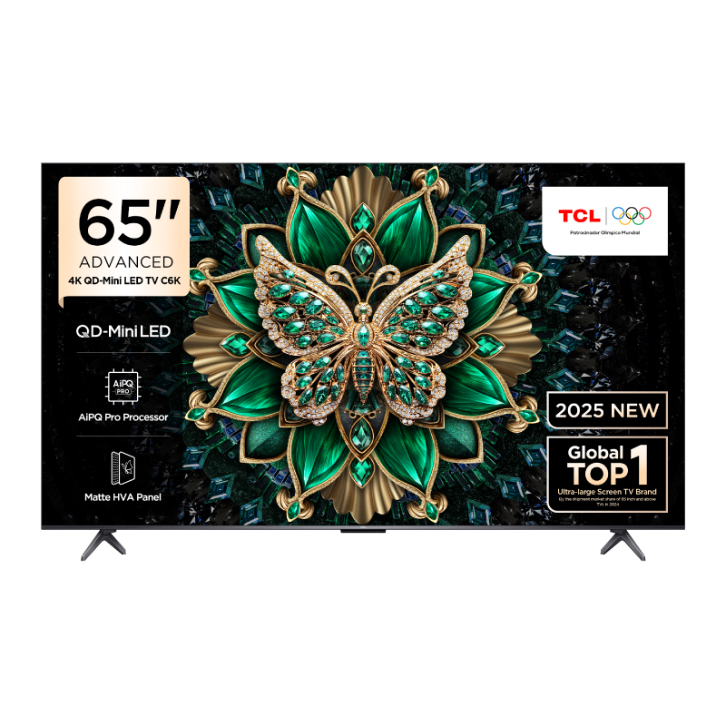 SMART TV TCL 65 65C6K GOOGLE TV 4K QD MINILED HDR FRAMELESS