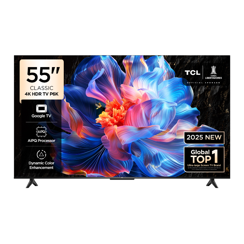 SMART TV TCL 55 55P6K GOOGLE TV 4K UHD HDR FRAMELESS