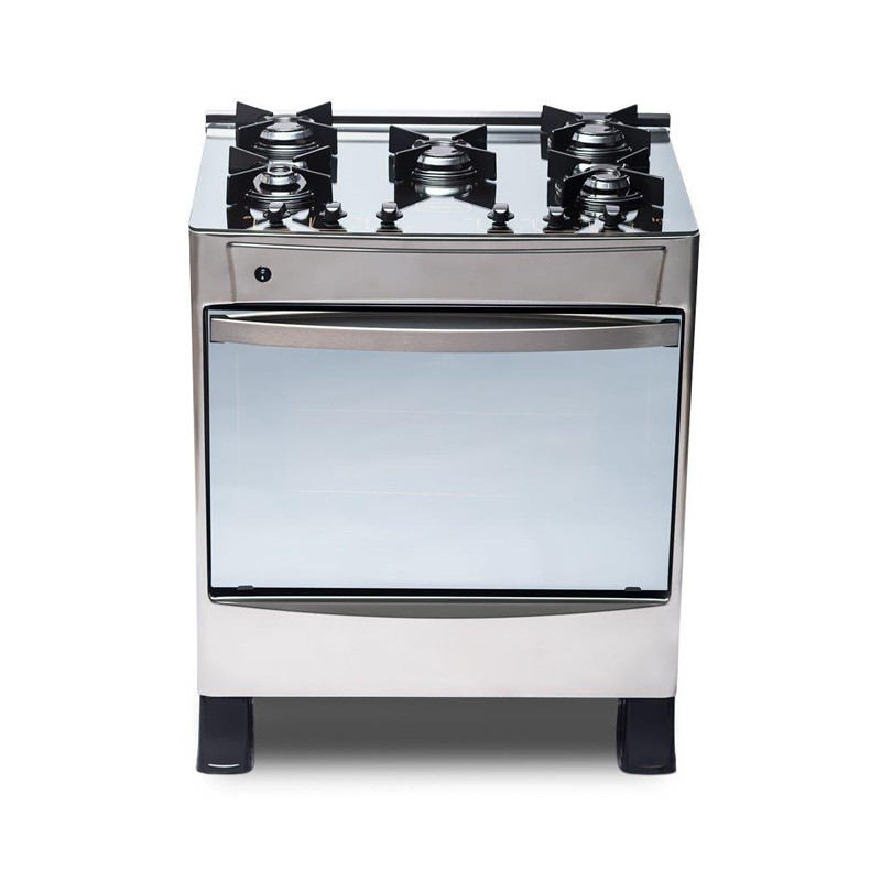 Cocina Realce IRIS GLASS 5 Hornallas Silver/Inox Horno T/C GRILL