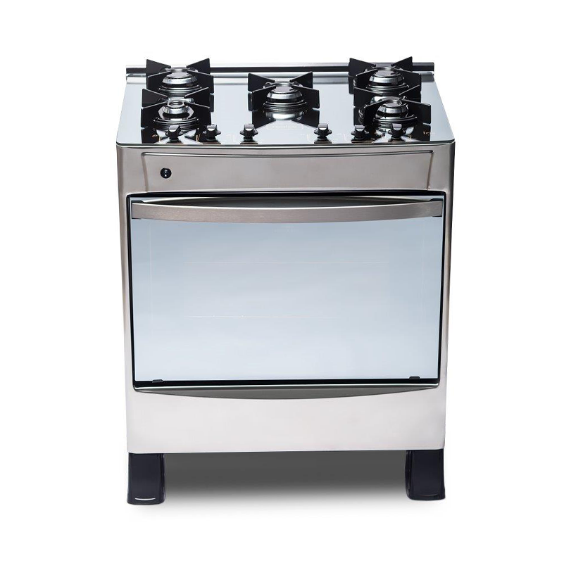 Cocina Realce Iris Glass 5 Hornallas Silver Inox