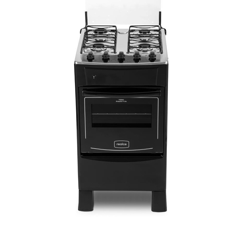 Cocina Realce IRIS PLUS 4 Hornallas Negro